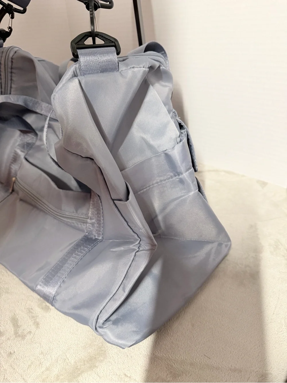 Light blue Travel Duffel Bag with Multiple Pockets